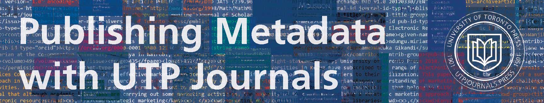 XML Code over Journal Covers