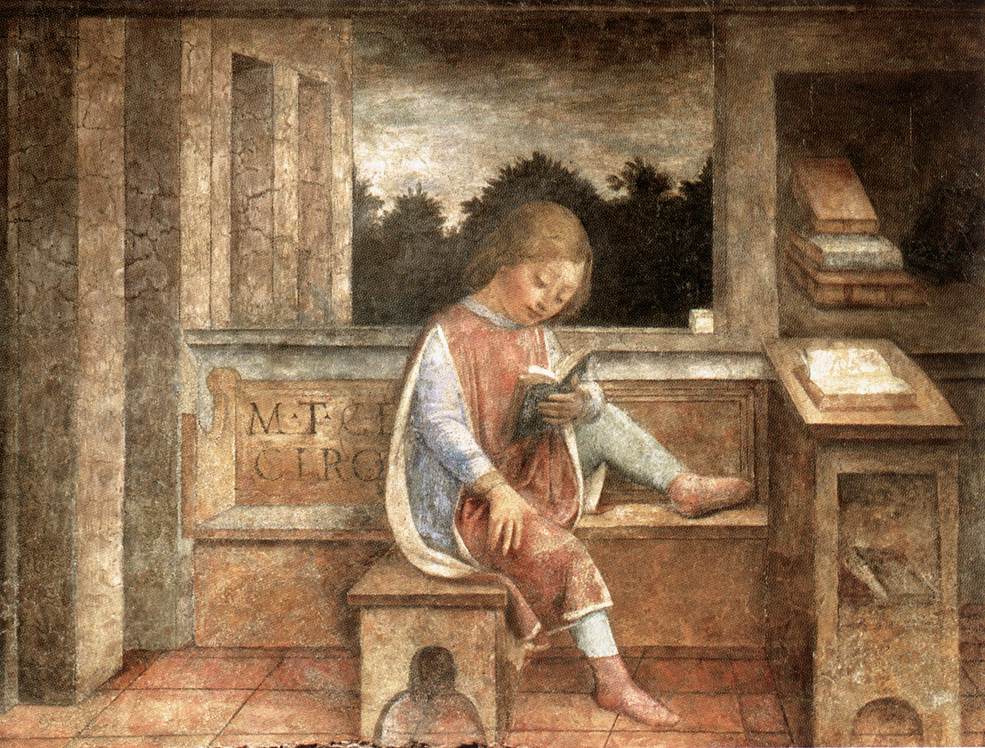 Photo of Cicero reading.